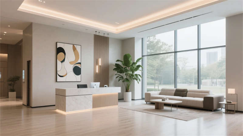 現(xiàn)代簡約融自然，合肥現(xiàn)代簡約酒店裝修設計效果圖